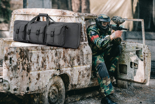 Man Using Soft Gun Case to Pack Gun