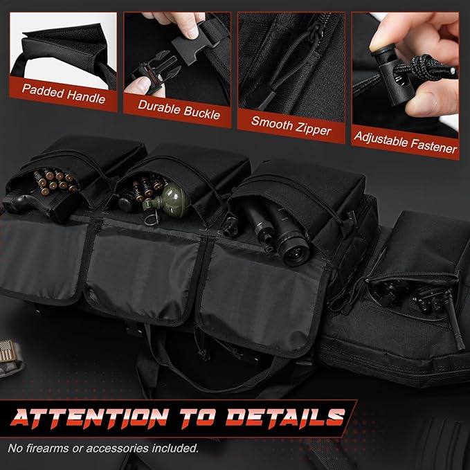 
                  
                    DULCE DOM Double Soft Gun Bag Tactical Backpack with Removable Dividers
                  
                