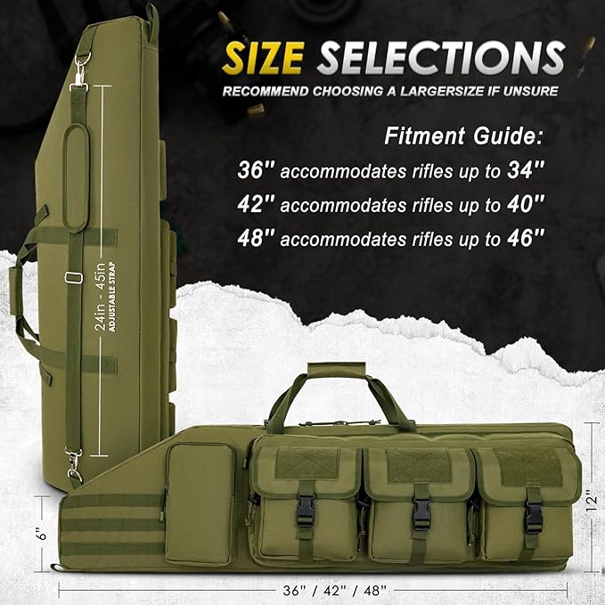 
                  
                    DULCE DOM Double Soft Gun Bag Tactical Backpack with Removable Dividers
                  
                