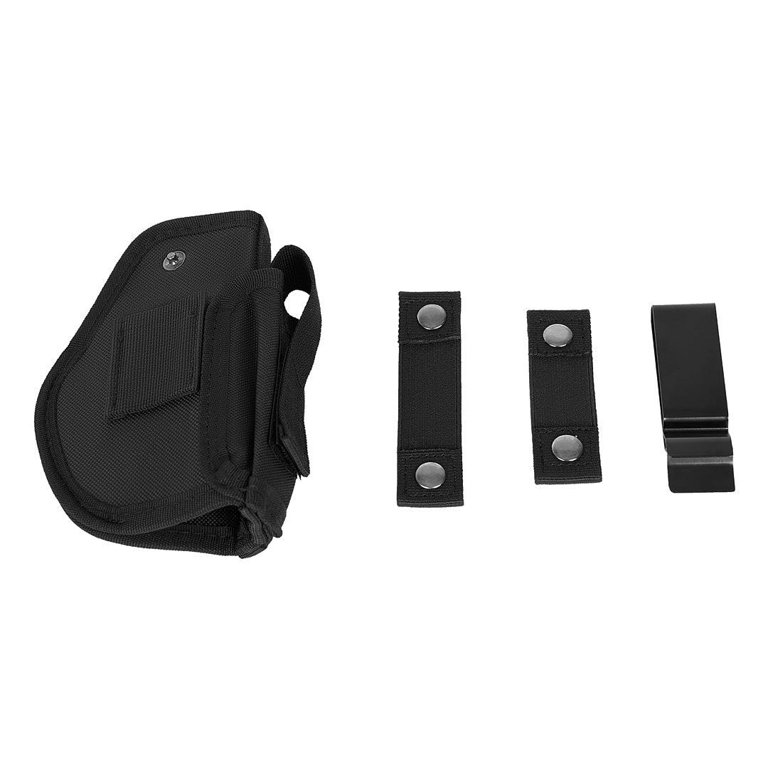 
                  
                    Ultra-Light Concealed Carry Holster with adjustable straps and metal clip
                  
                