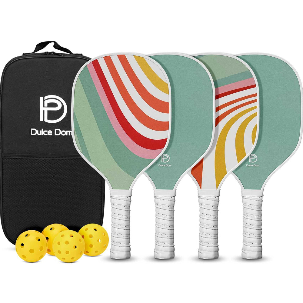 
                  
                    DULCE DOM USAPA Approved Pickleball Paddle Set (4 Paddles, 4 Balls, Bag)
                  
                