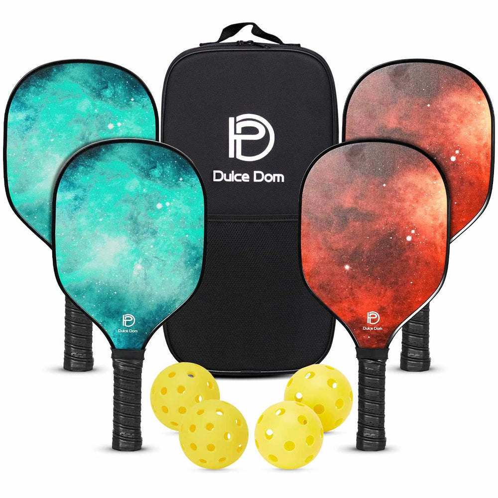 
                  
                    DULCE DOM USAPA Approved Pickleball Paddle Set (4 Paddles, 4 Balls, Bag)
                  
                