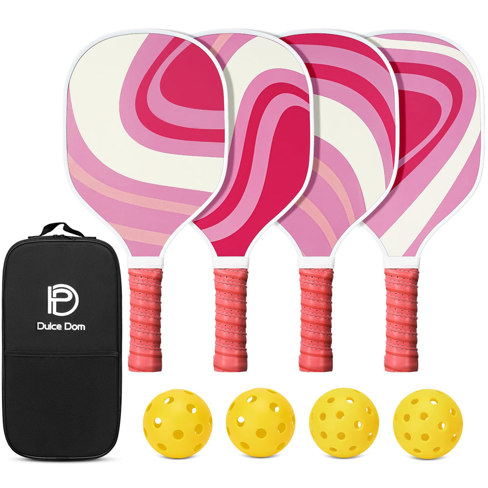 
                  
                    DULCE DOM USAPA Approved Pickleball Paddle Set (4 Paddles, 4 Balls, Bag)
                  
                