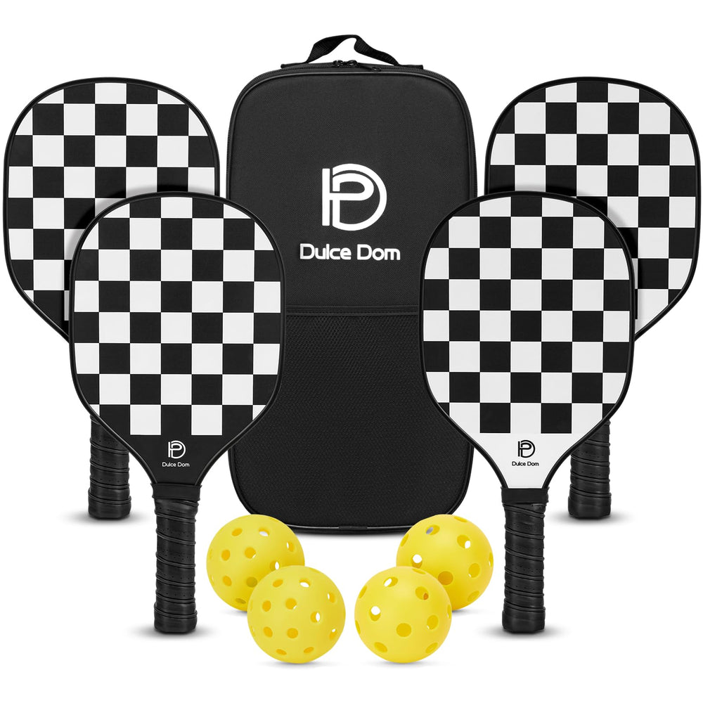 
                  
                    DULCE DOM USAPA Approved Pickleball Paddle Set (4 Paddles, 4 Balls, Bag)
                  
                