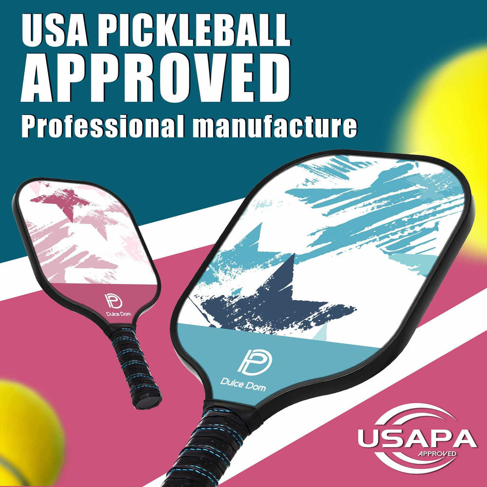 
                  
                    DULCE DOM USAPA Approved Pickleball Paddle Set (4 Paddles, 4 Balls, Bag)
                  
                