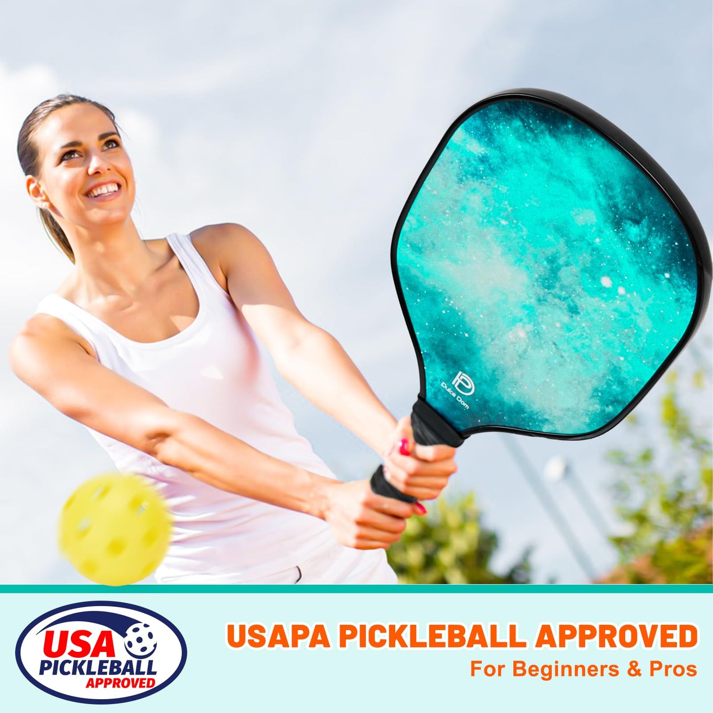 
                  
                    DULCE DOM USAPA Approved Pickleball Paddle Set (4 Paddles, 4 Balls, Bag)
                  
                