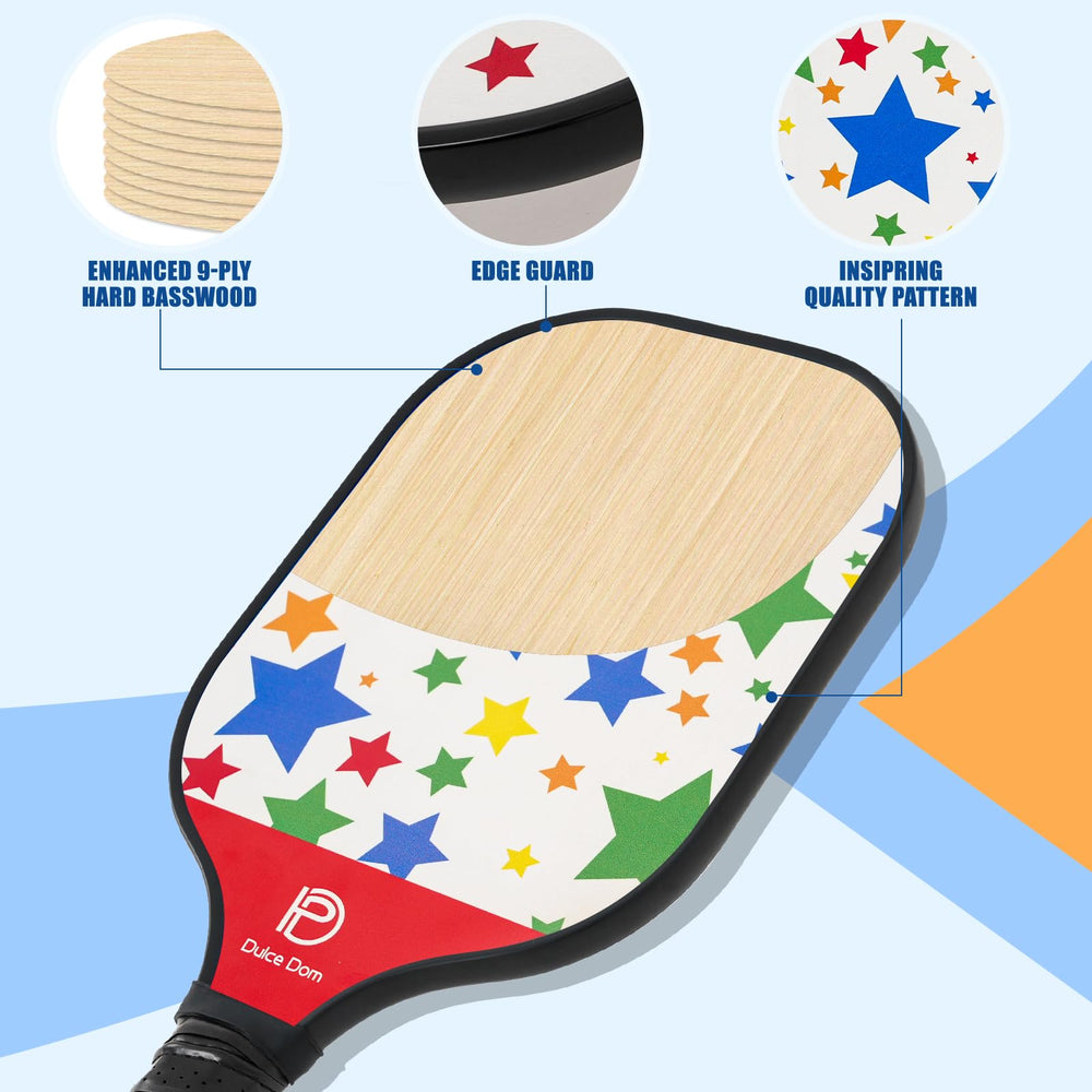 
                  
                    DULCE DOM USAPA Approved Pickleball Paddle Set (4 Paddles, 4 Balls, Bag)
                  
                