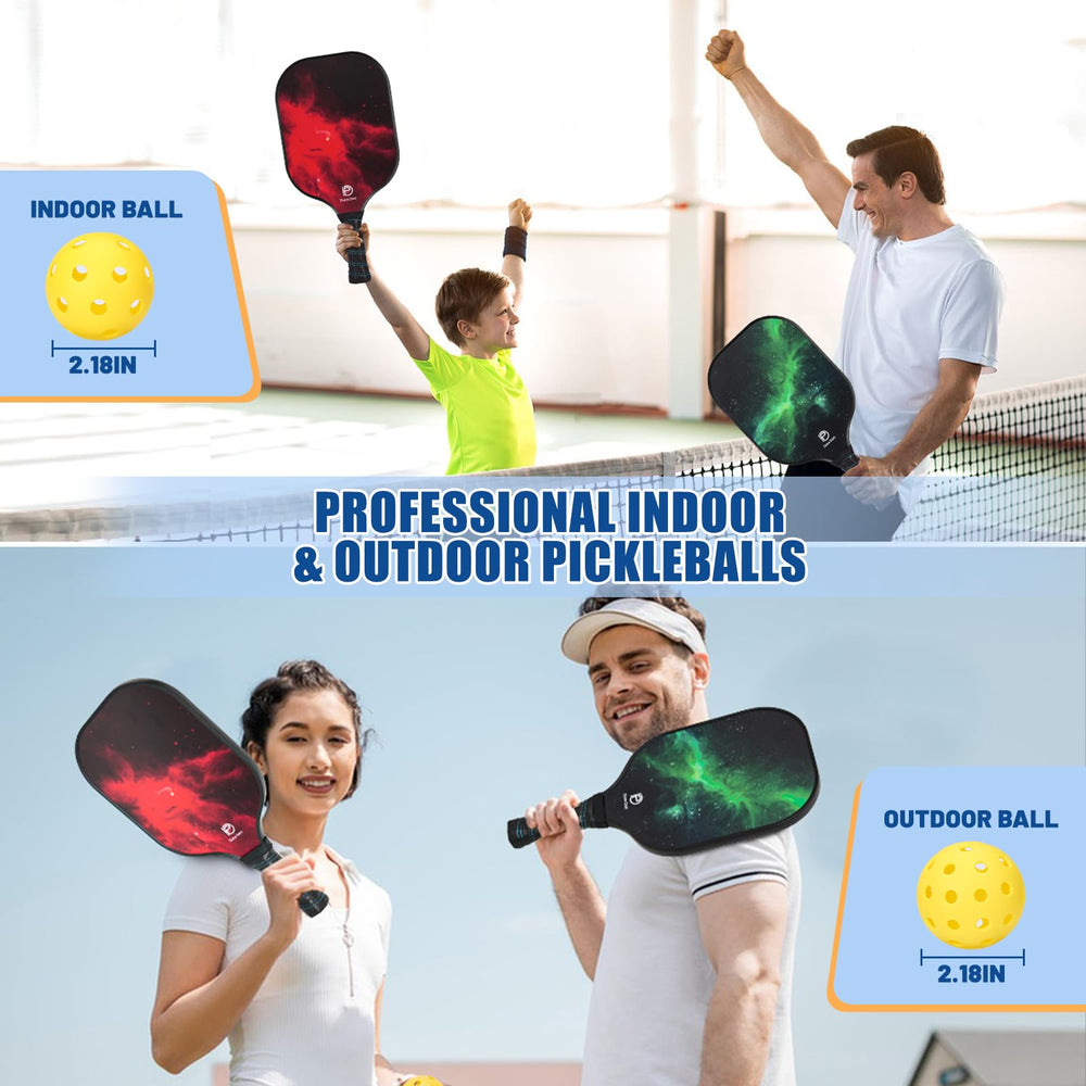 
                  
                    DULCE DOM USAPA Approved Pickleball Paddle Set (4 Paddles, 4 Balls, Bag)
                  
                