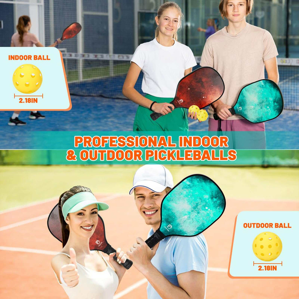 
                  
                    DULCE DOM USAPA Approved Pickleball Paddle Set (4 Paddles, 4 Balls, Bag)
                  
                