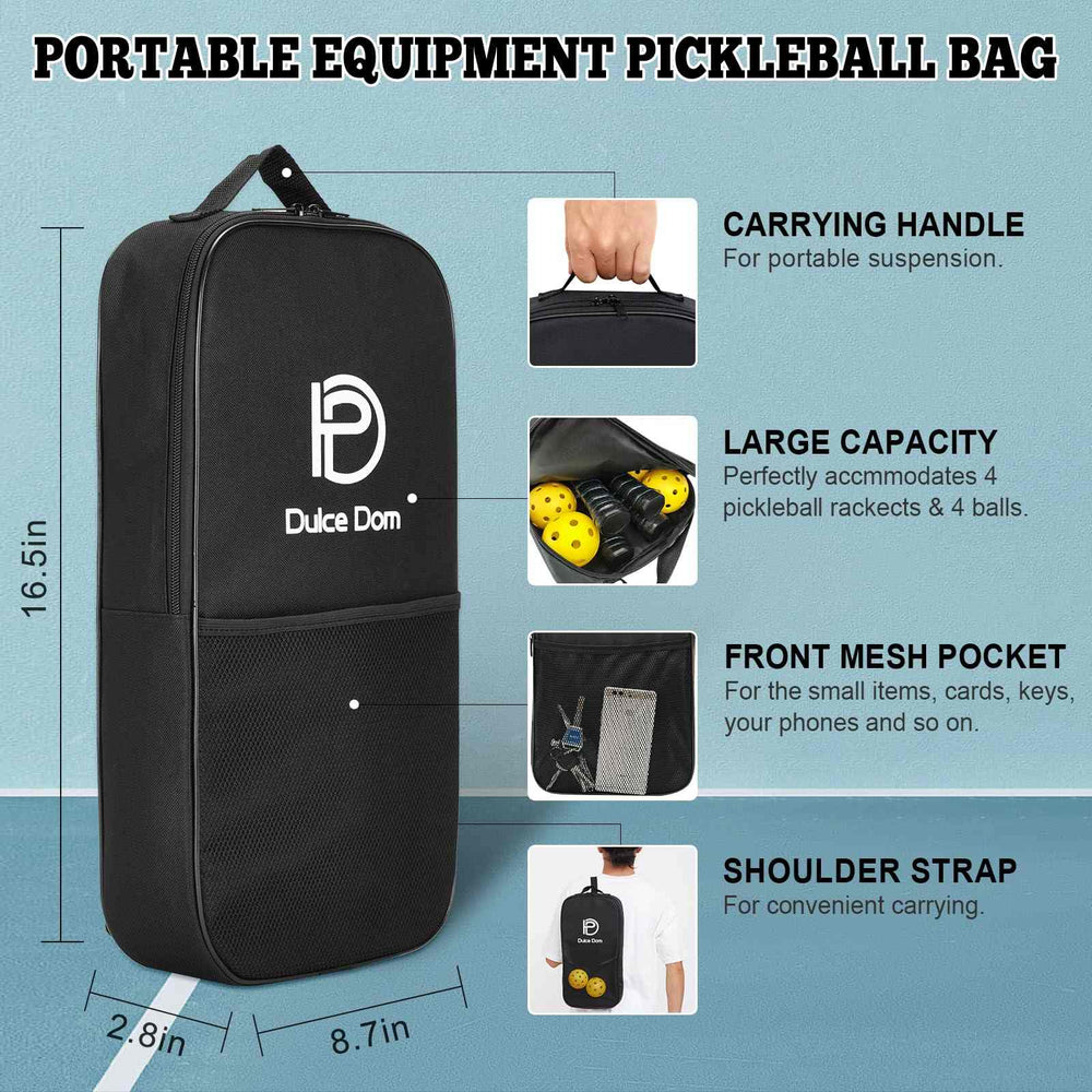 
                  
                    DULCE DOM USAPA Approved Pickleball Paddle Set (4 Paddles, 4 Balls, Bag)
                  
                