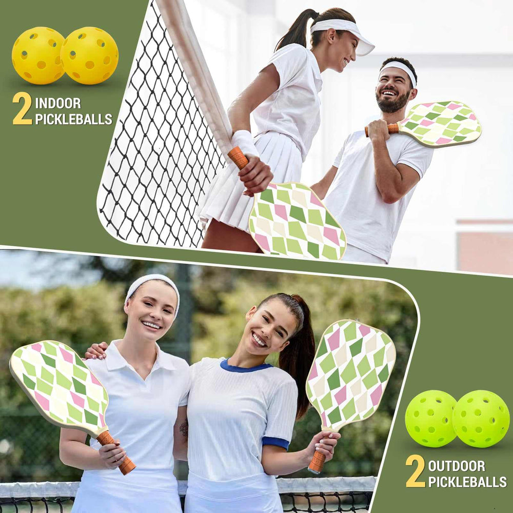 
                  
                    DULCE DOM USAPA Approved Pickleball Paddle Set (2 Paddles, 4 Balls, Bag)
                  
                